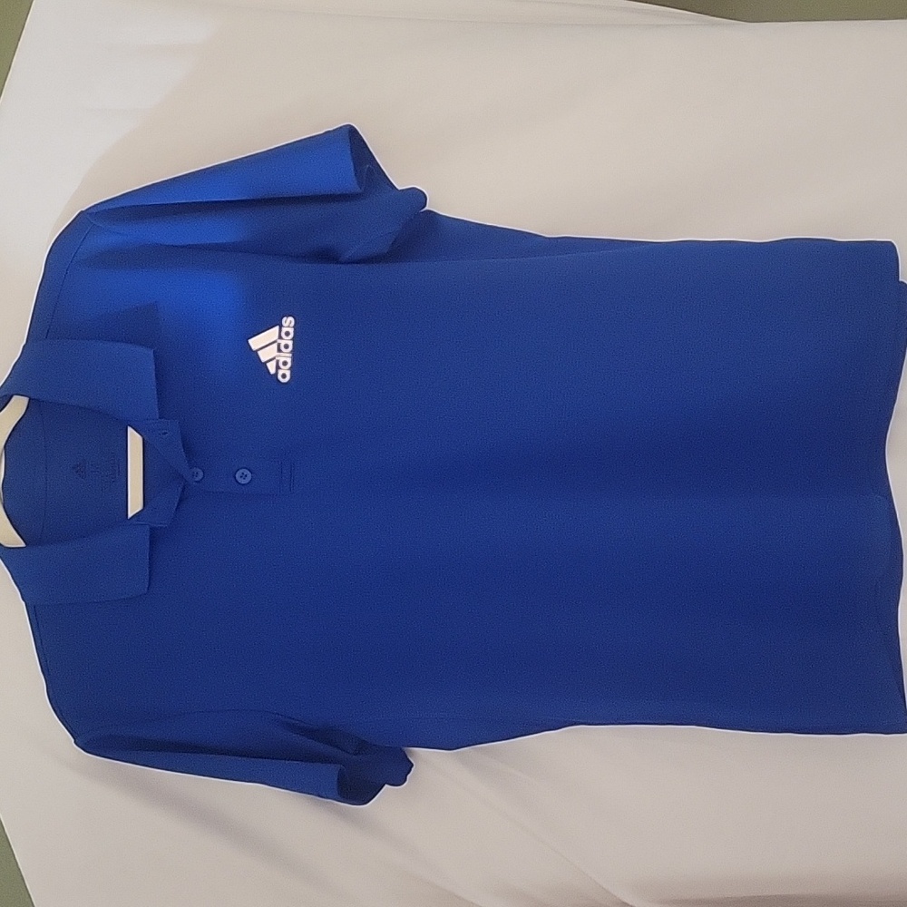 MEN'S ADIDAS AEROREADY BLUE POLO MEDIUM